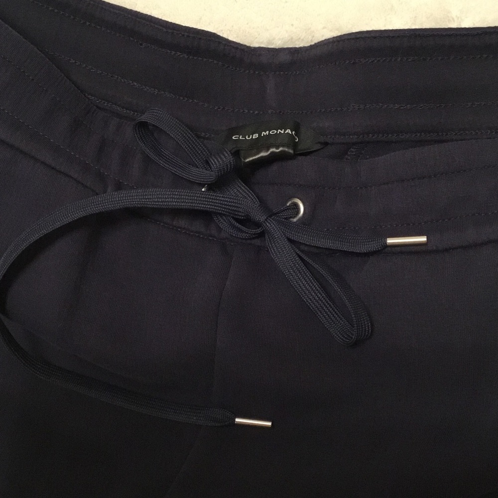 Club Monaco Navy Drawstring Jogger Pants